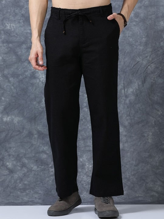 Men’s Black Linen Pants | Timeless Style &amp; Breathable Comfort
