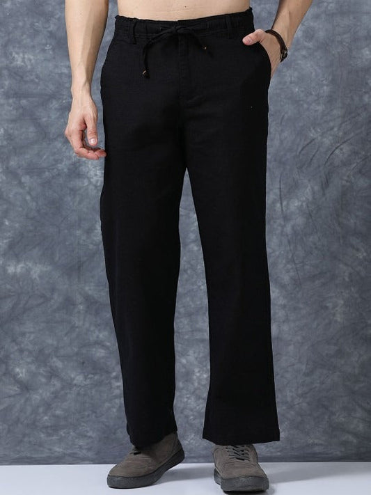 Men’s Black Linen Pants | Timeless Style &amp; Breathable Comfort