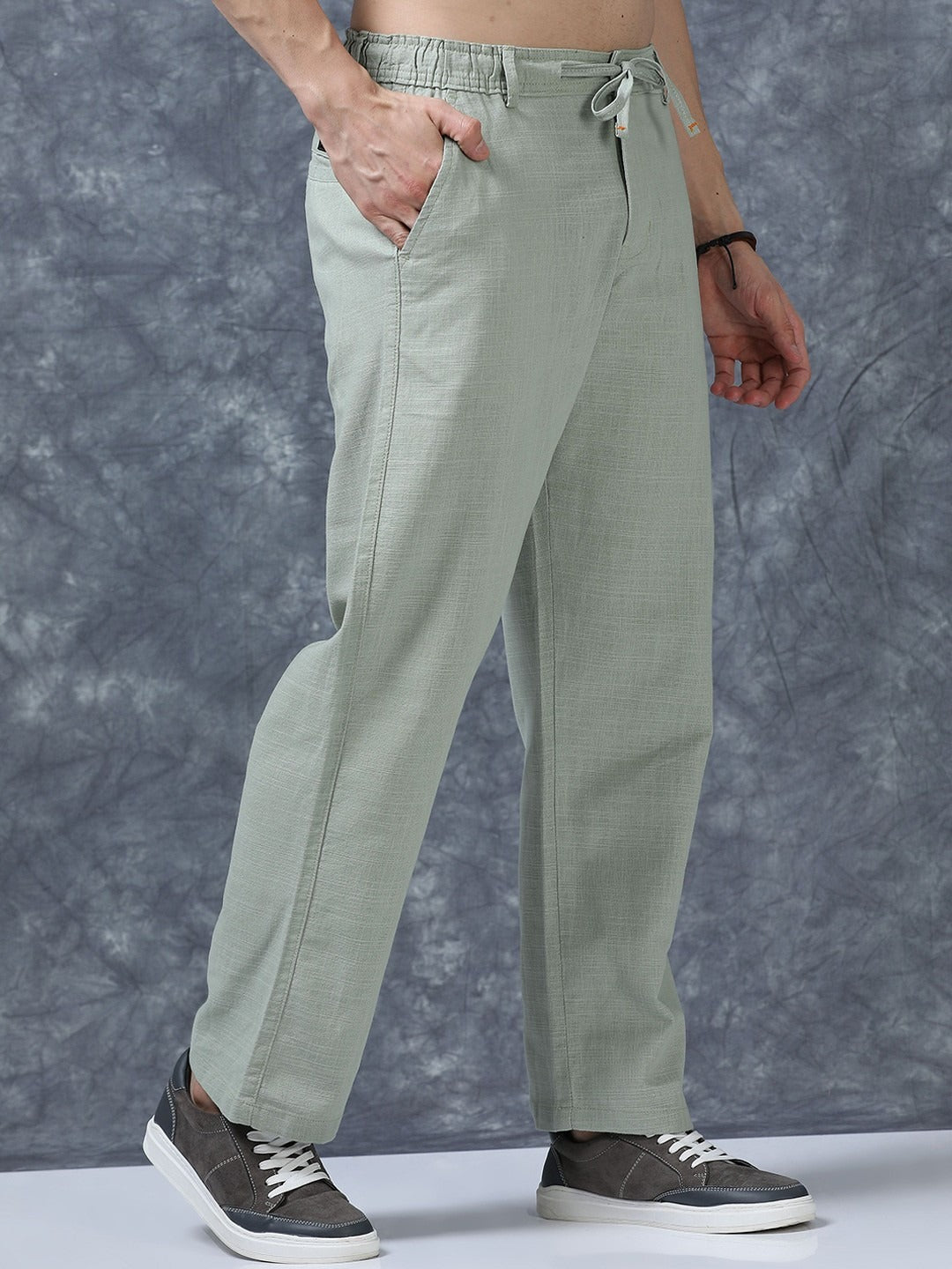 PACK OF 2 Linen Pants | Relaxed Fit & Breathable Style ( Black & Sage Green)