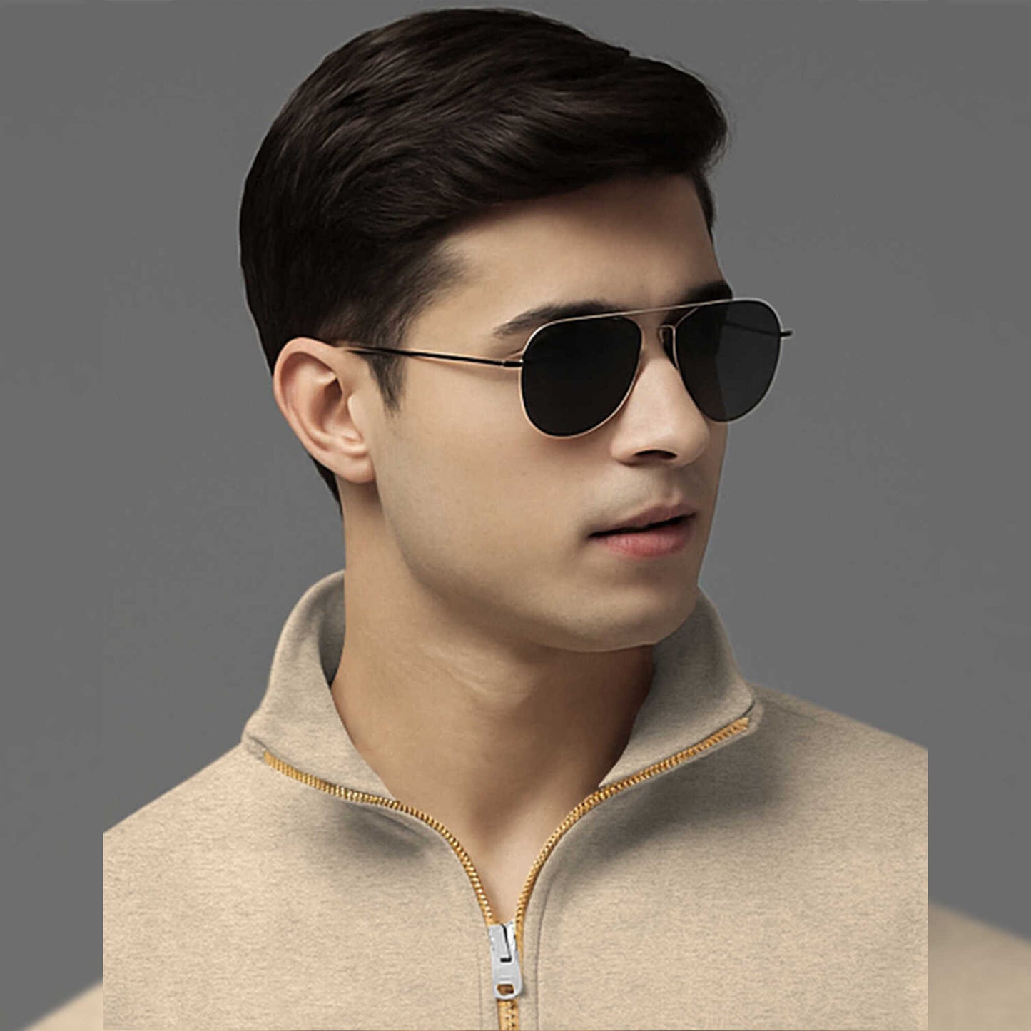 Men High Neck Quarter Zip Up 5 Variants Sweatshirts