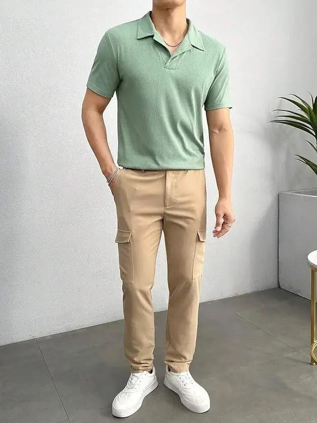Subtle Texture, Fresh Style Polo T-shirt