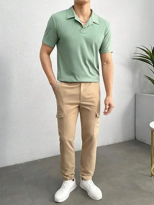 Subtle Texture, Fresh Style Polo T-shirt