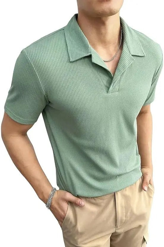 Subtle Texture, Fresh Style Polo T-shirt