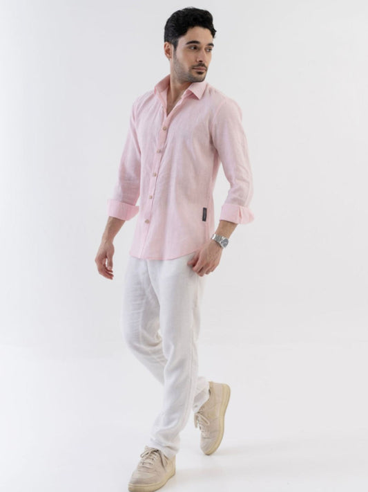 Men’s Pure Linen Full Sleeve Shirt | Breathable Elegance for Every Day