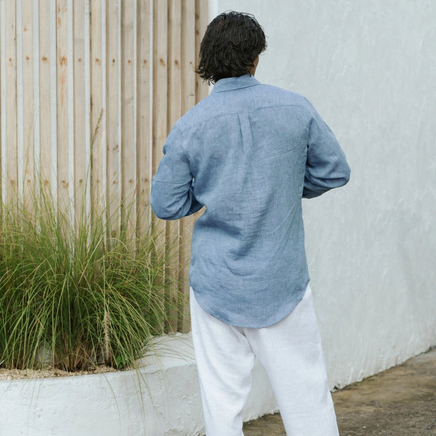 Denim Chambray Cotton Linen Shirt | Effortless Cool Meets Natural Comfort