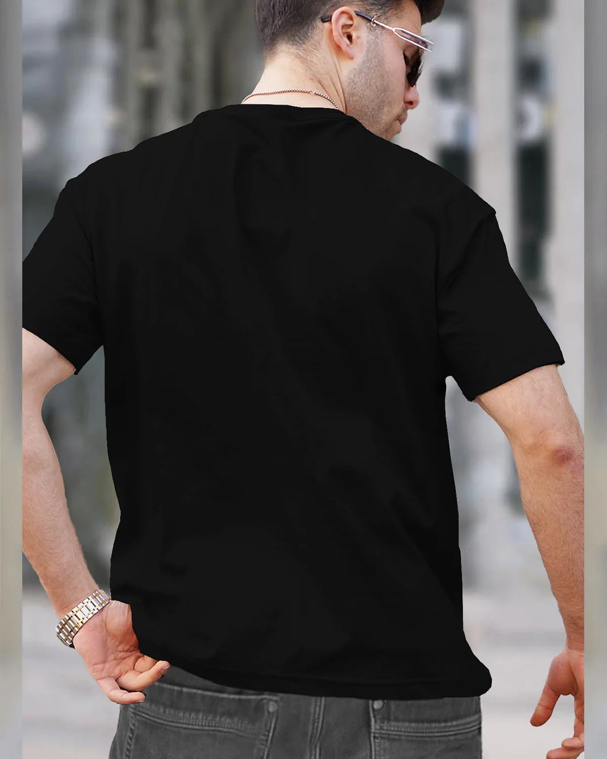 Mens Half-Sleeve Plain Round Neck T-shirts Multicolor (Pack of 4)