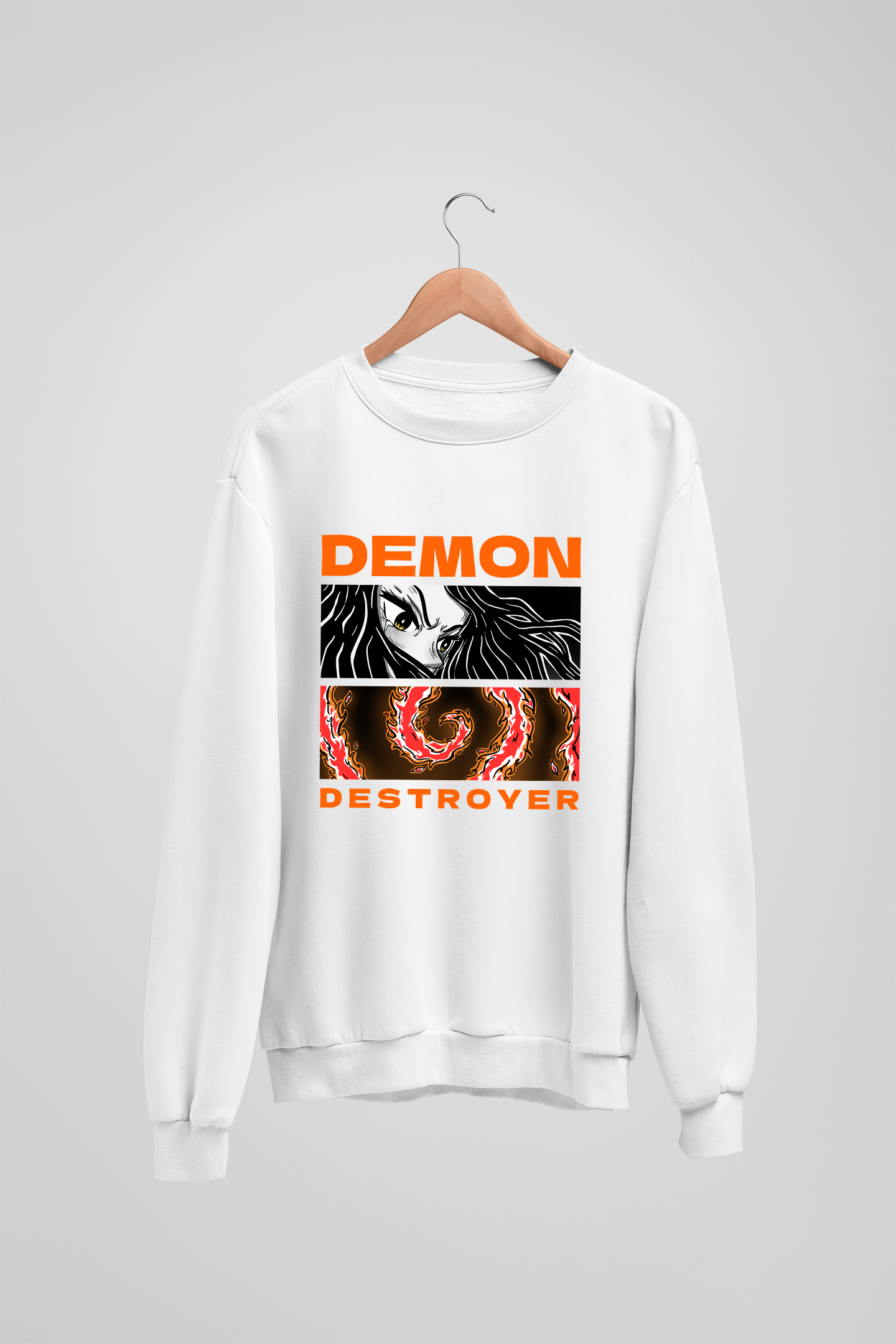 Demon Desstroyer White Sweatshirt
