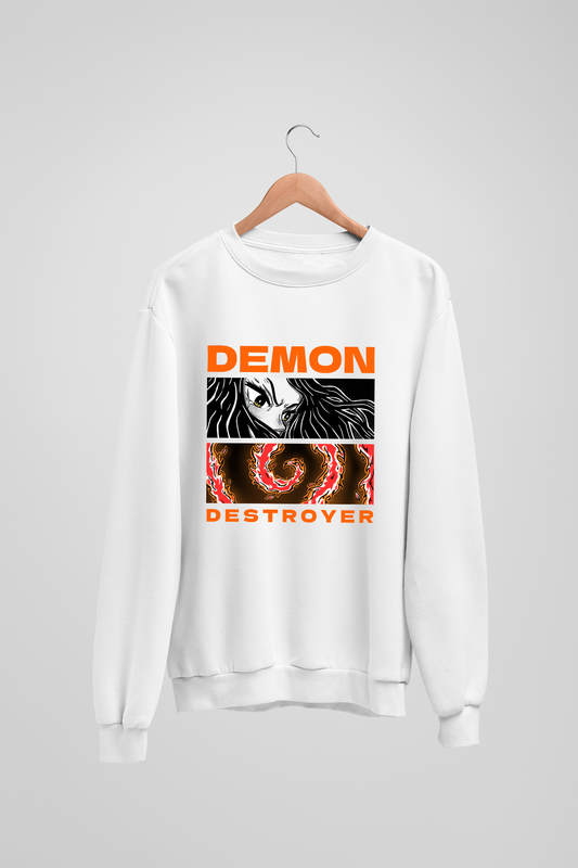 Demon Desstroyer White Sweatshirt