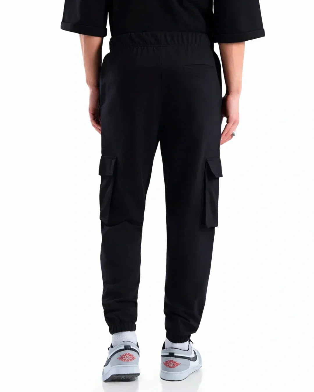 Men's Black Oversized Cargo Joggers
