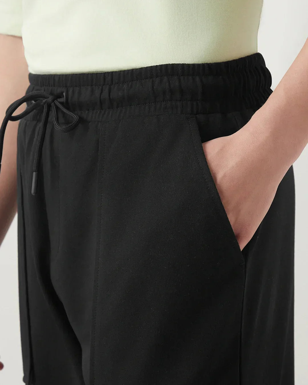 Men's Black Oversized Cargo Joggers