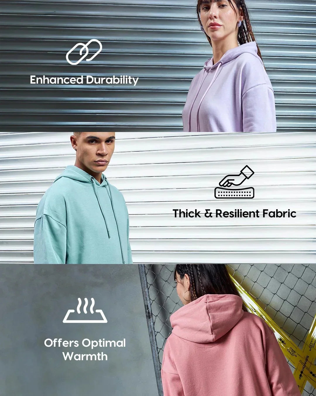 Men's Black Super Loose Fit Brushed Joggers