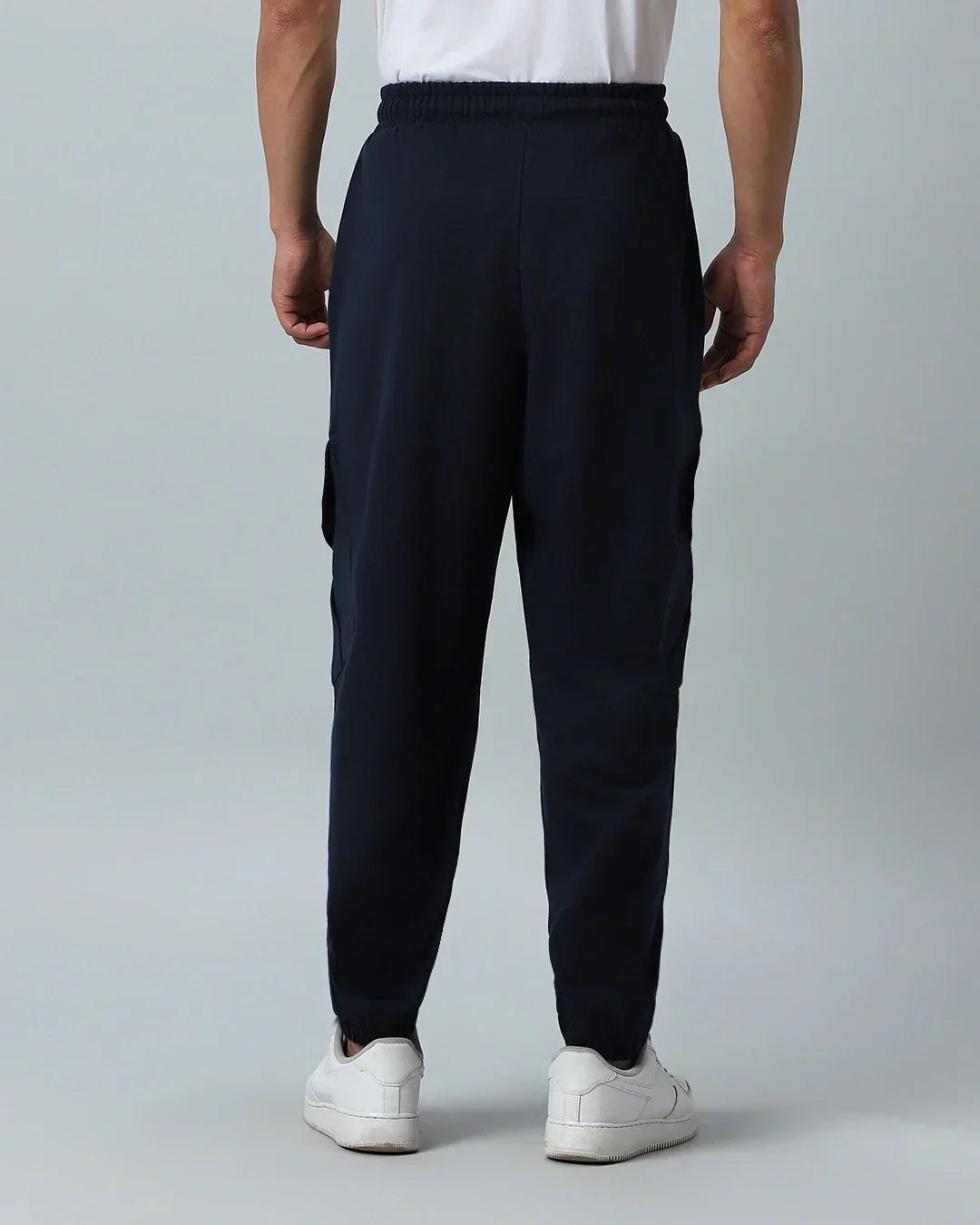 Men's Blue Oversized Cargo Joggers
