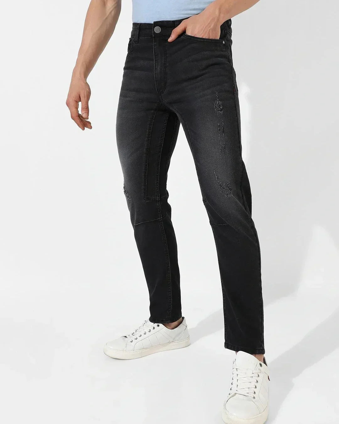 Men's Black Washed Jeans