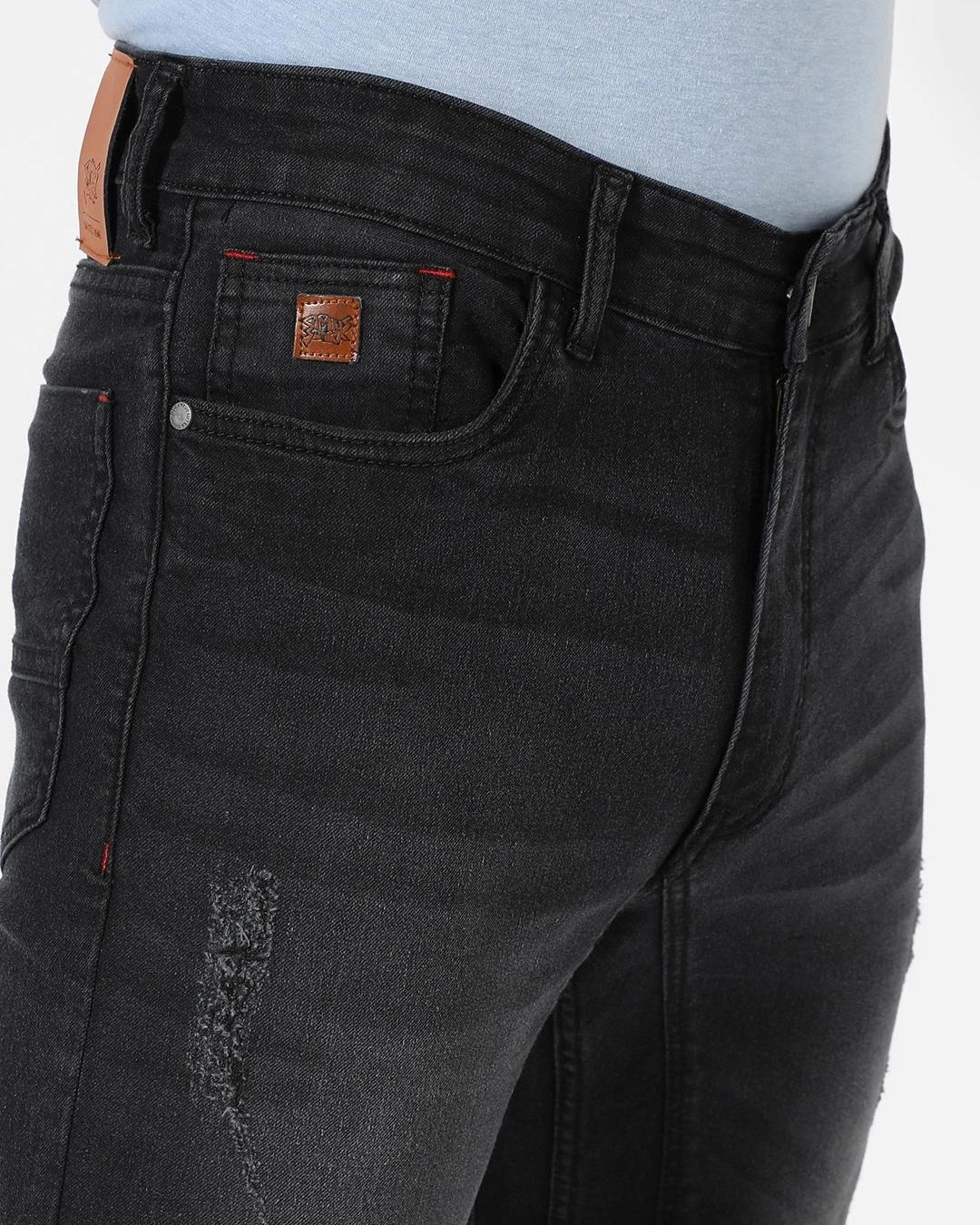 Men's Black Washed Jeans