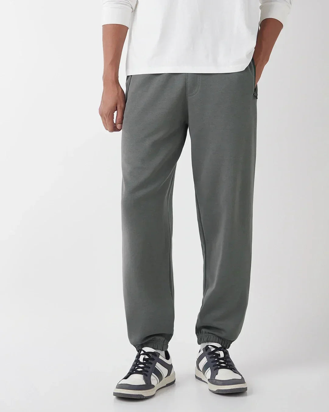 Men's Charcoal Grey Oversized Joggers