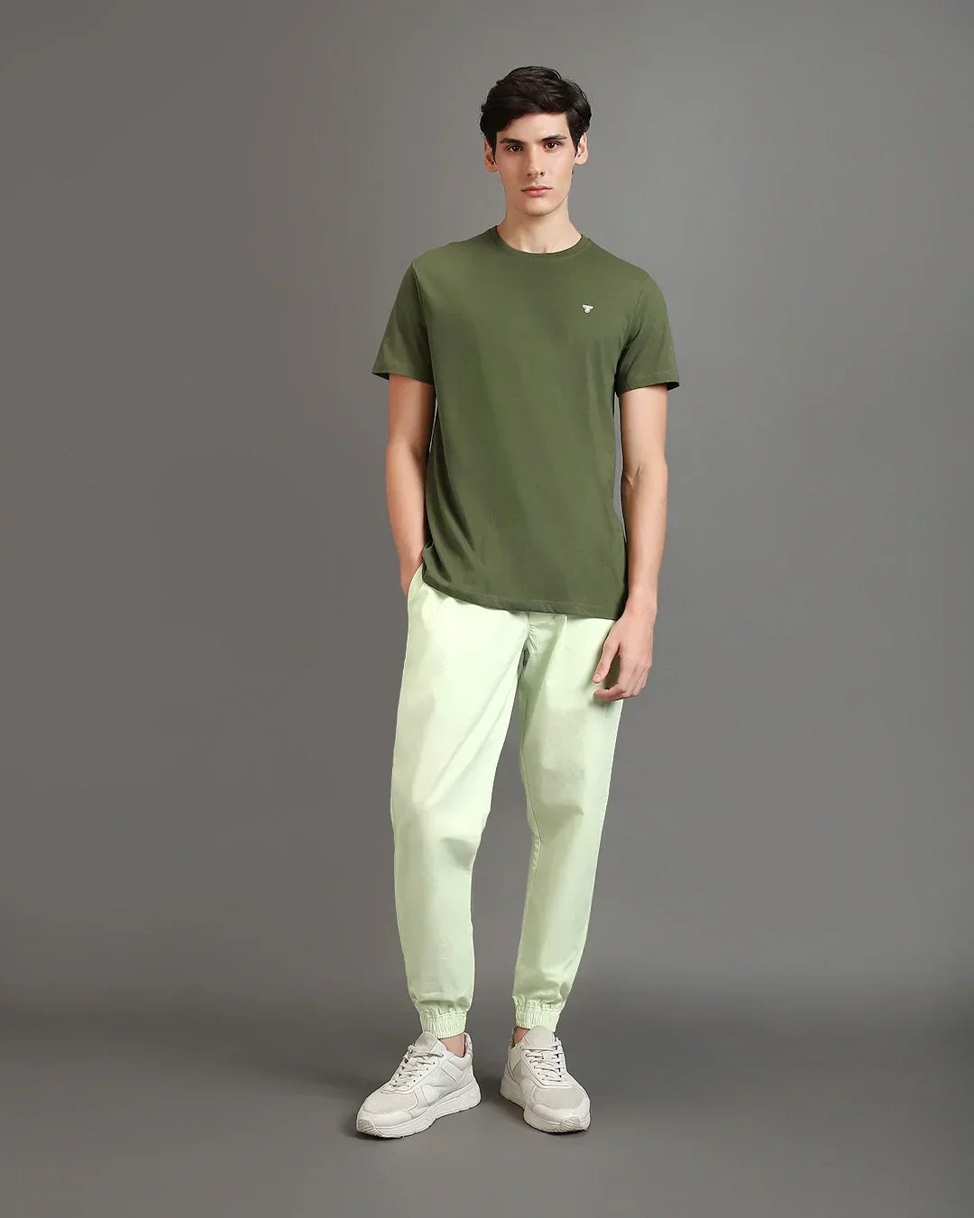 Men's Fog Green Over Dyed Jogger Pants