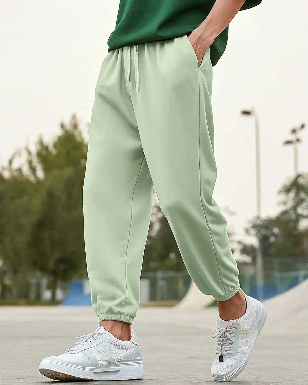 Men's Green Oversized Joggers