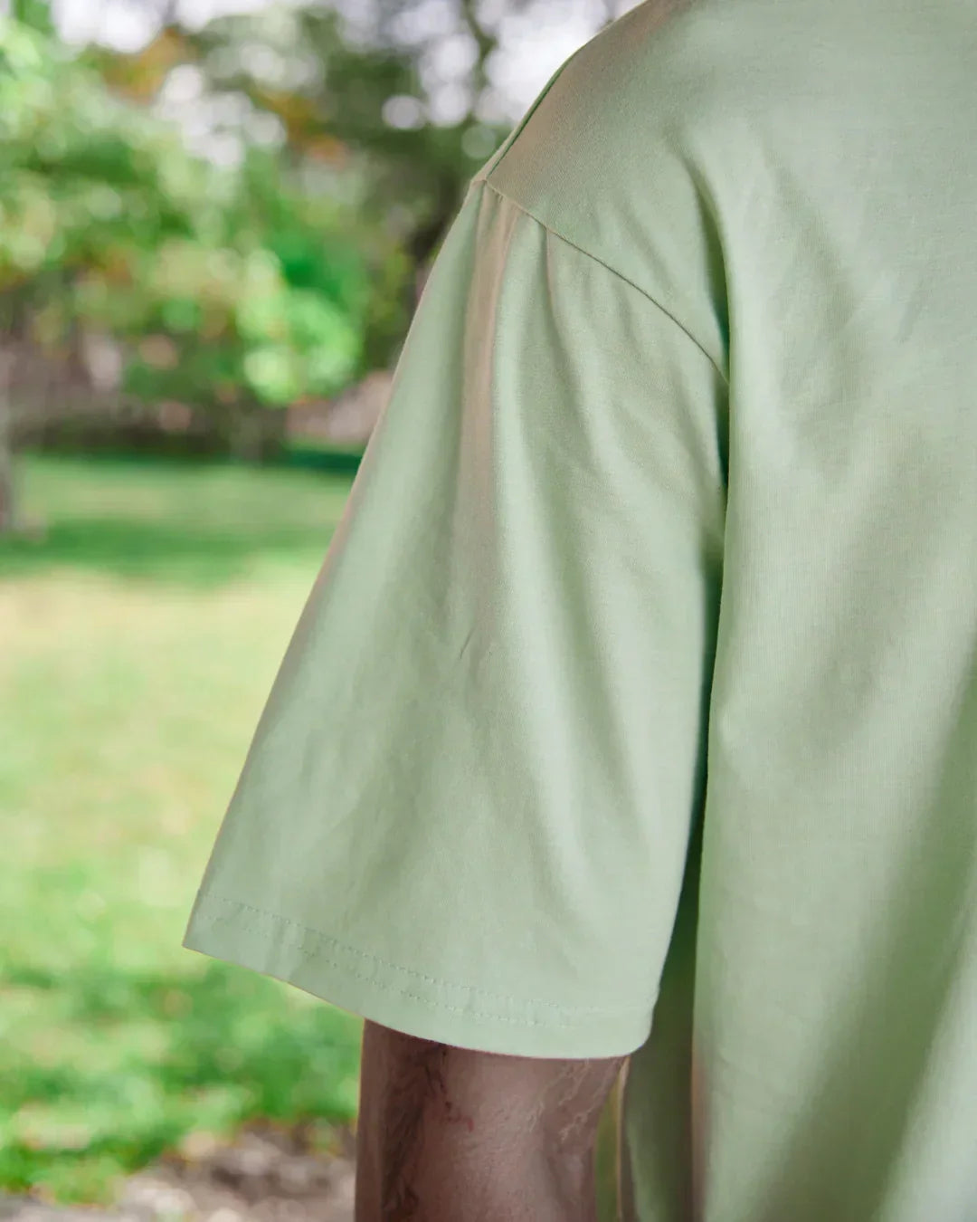 Men's Green Stay Weird Typography Oversized T-shirt