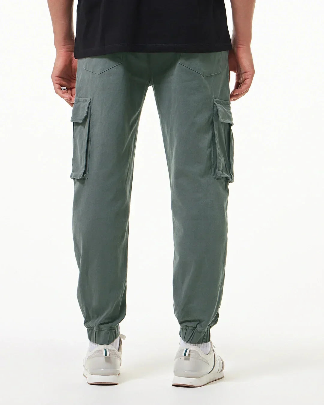 Men's Grey Oversized Cargo Jogger Pants