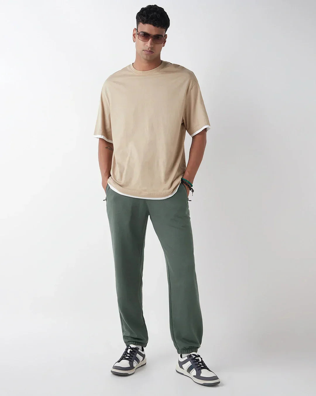 Men's Grey Oversized Joggers