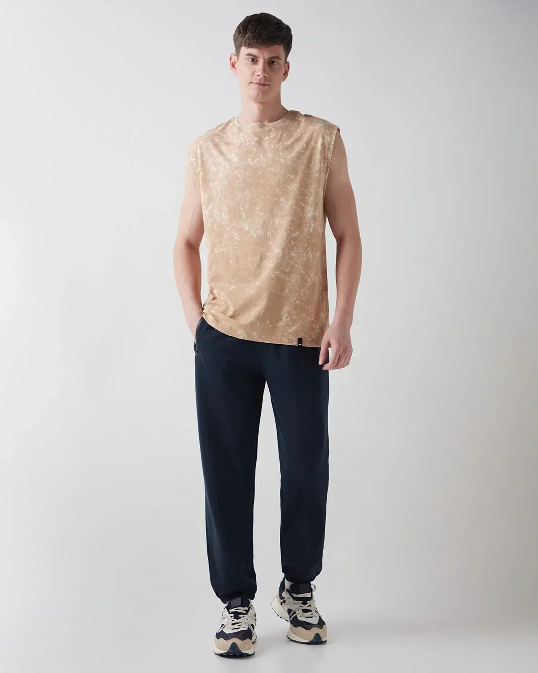 Men's Navy Blue Oversized Joggers