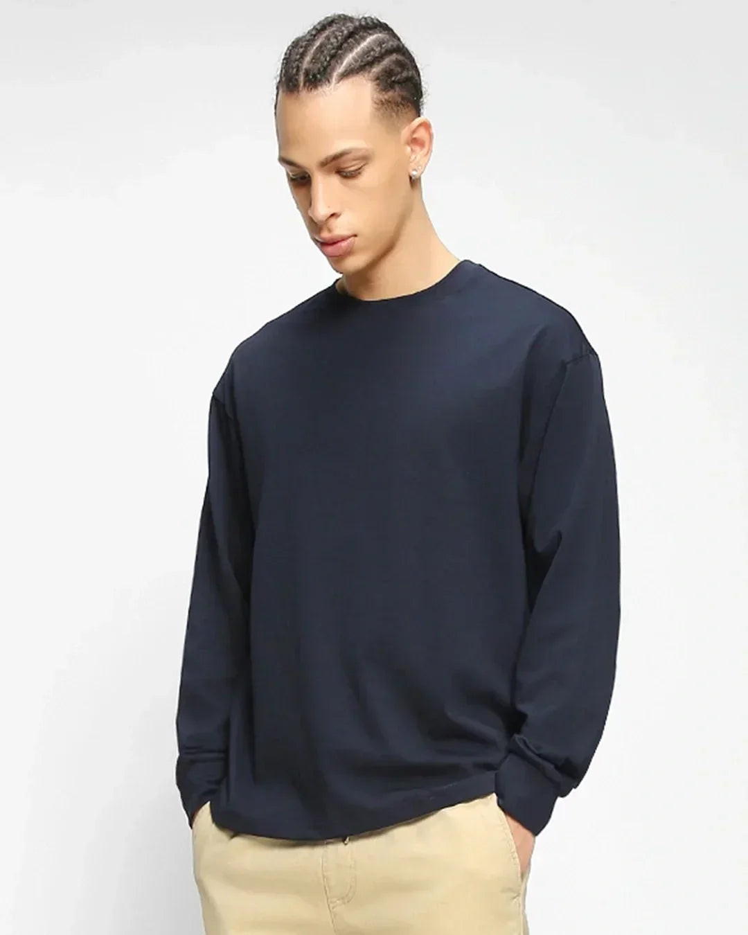 Men's Navy Blue Oversized T-shirt