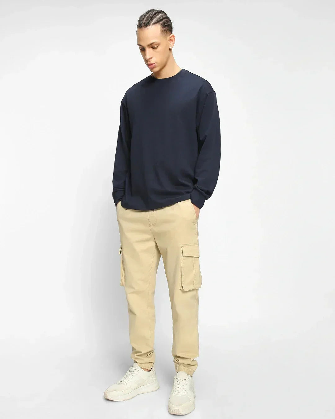 Men's Navy Blue Oversized T-shirt