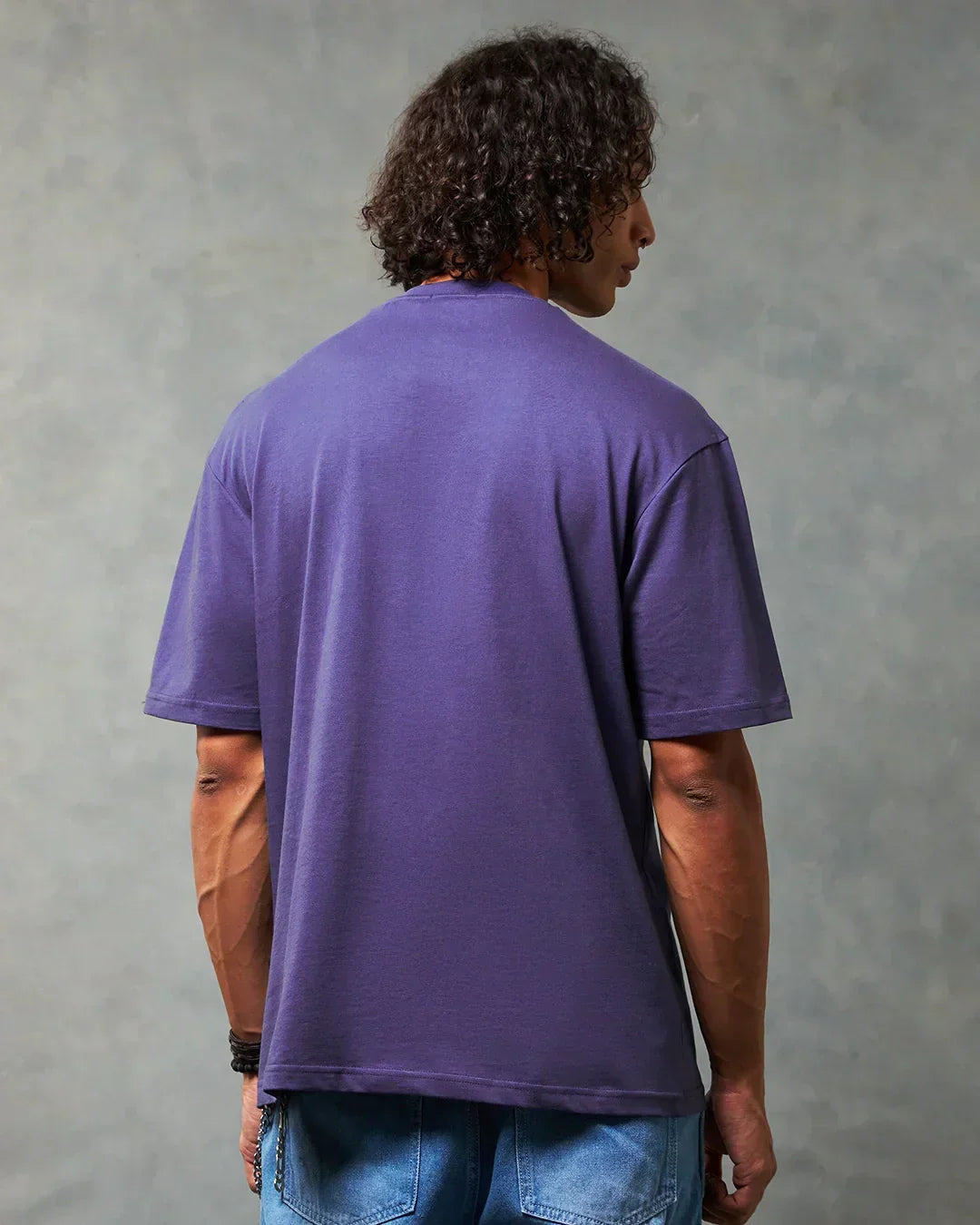 Men's Skipper Blue Gryffindor Graphic Printed Oversized T-shirt