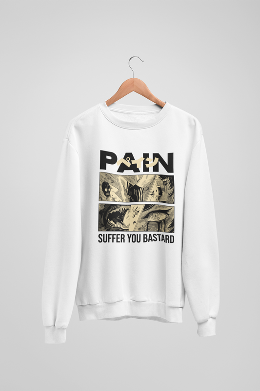 Pain White Sweatshirt