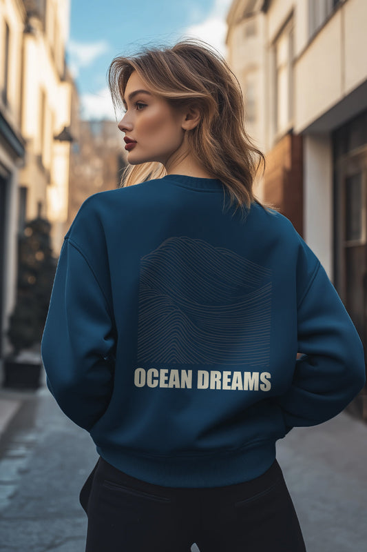 Unisex Fit Ocean Dreams Oversized Sweatshirt