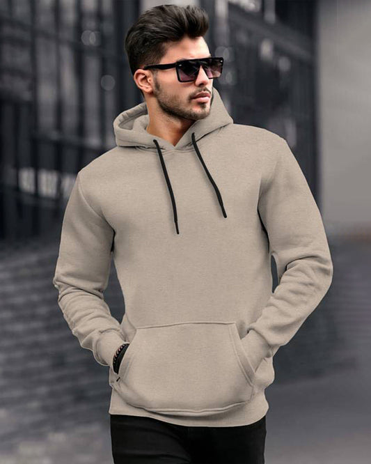 Mens Plain Hooded Sweatshirts with Side Pockets / 6 Color Variants