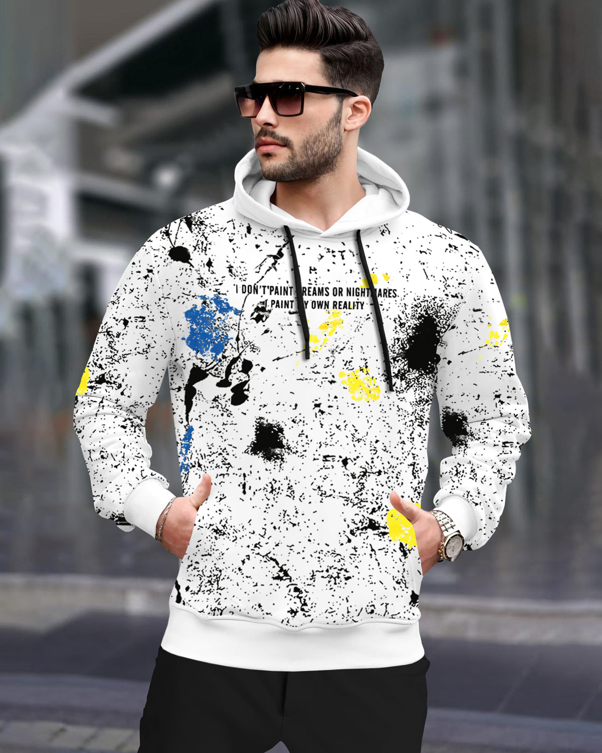 Mens Hooded Printed Sweatshirts - 6 Variants