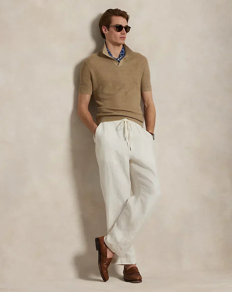 PACK OF 2  Linen Pants | Breathable Comfort & Timeless Style ( White & Brown)