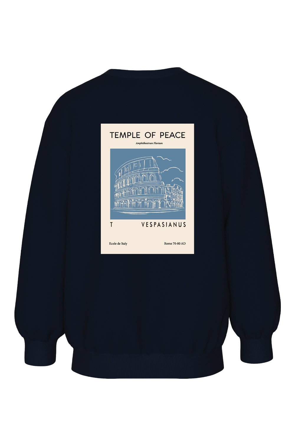 Unisex Fit Temple Of Peace Oversized Sweatshirt