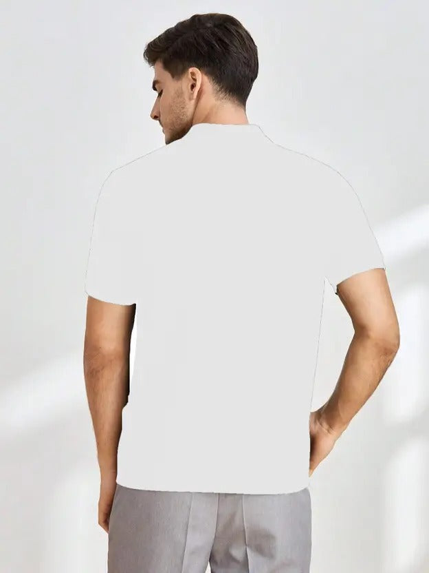 Timeless White, Textured to Impress polo T-shirt